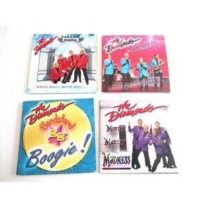 Lot 4x CD's The Diamonds  Signed by 2 Members Rock & Roll Heaven Bandstand BB
